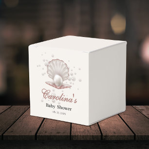 a little pearl under the sea baby shower favor box