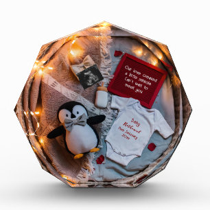 A little penguin love pregnancy announcement photo block