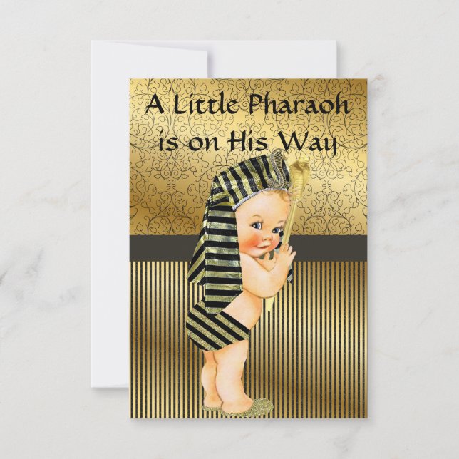 A Little Pharaoh is on his way. Invitation (Front)