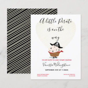 A Little Pirate is on the way Baby Shower Invitation