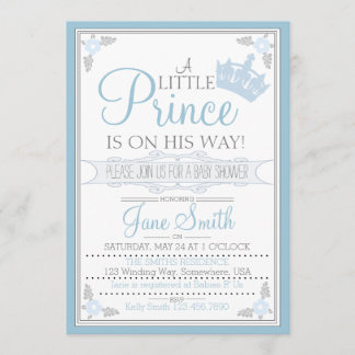 A Little Prince Is On His Way Invitation