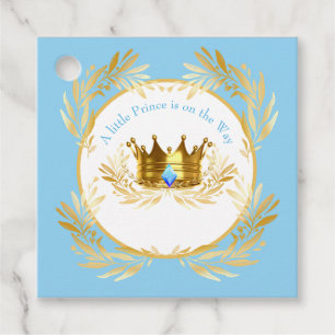 A little Prince is on the way baby Invitation Favour Tags
