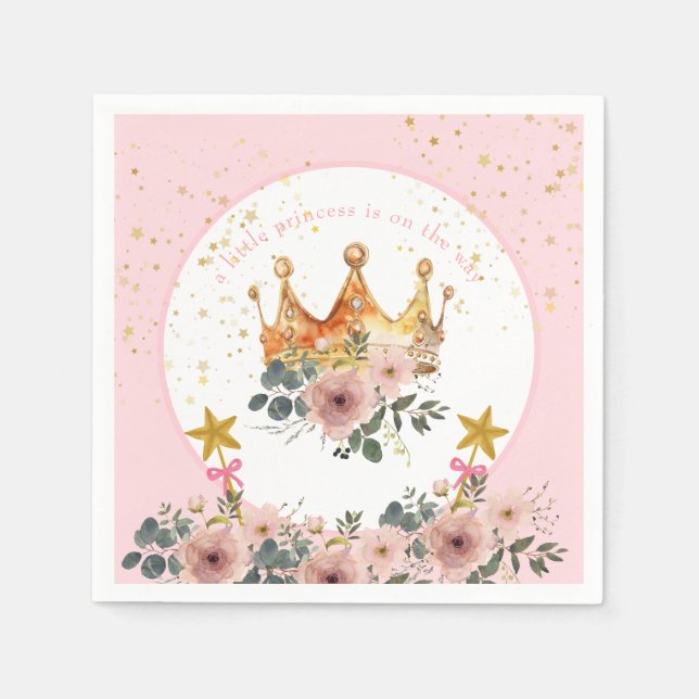 A Little princess is on the way Crown Napkin (Front)