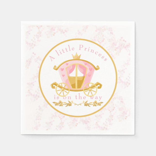 A Little Princess is on the Way Invitation Napkin (Front)