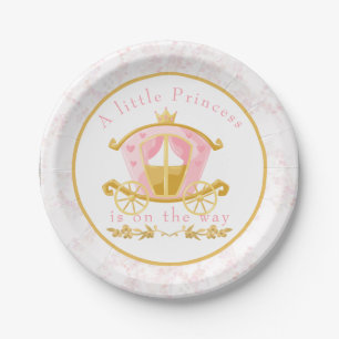 A Little Princess is on the Way Invitation Paper Plate