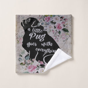 A Little Pug Goes With Everything Gift For Kids Wash Cloth