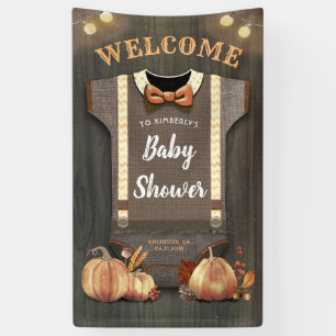 A Little Pumpkin   Baby Shower   Baby Boy Banner