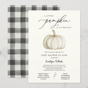 A Little Pumpkin Baby Shower by Mail Invitation