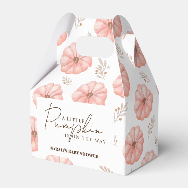A Little Pumpkin Baby Shower  Favor Box (Front Side)