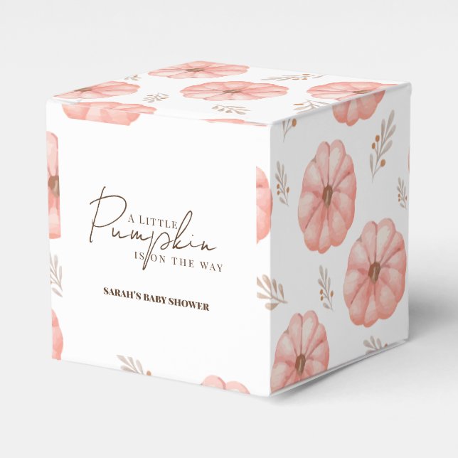 A Little Pumpkin Baby Shower  Favor Box (Front Side)