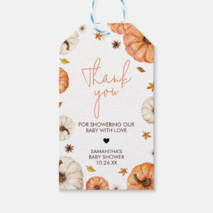 A Little Pumpkin Baby Shower Favour Tags