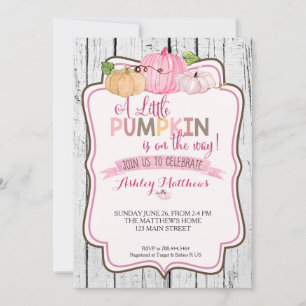 A little Pumpkin Baby Shower Invitation