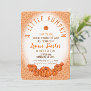 A Little Pumpkin Baby Shower Invitation