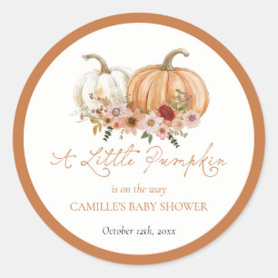 A Little Pumpkin Baby Shower Sticker