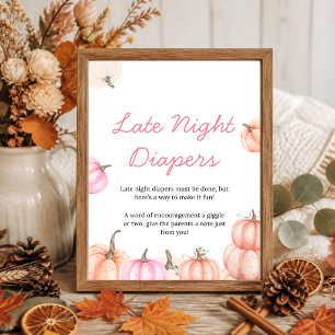 A Little Pumpkin Baby Sign Late Night Diapers