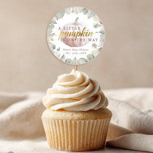 A Little Pumpkin Blush Fall Baby Shower Favour Sti Classic Round Sticker