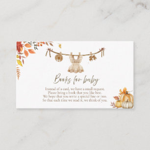 A Little Pumpkin Books for Baby, Laundry Boho Fall Enclosure Card