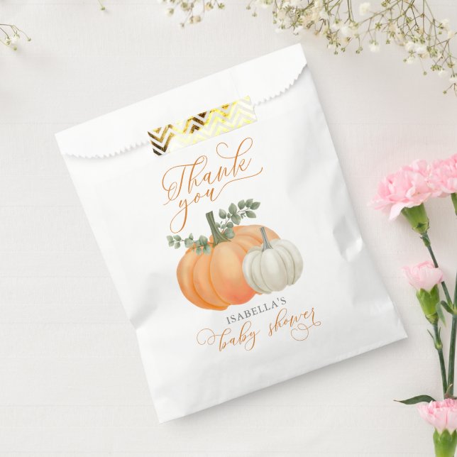 A Little Pumpkin Fall Autumn Baby Shower  Favour Bag (Sealed)
