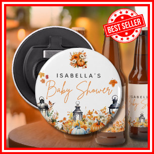 A Little Pumpkin Fall Autumn Floral Baby Shower Bottle Opener