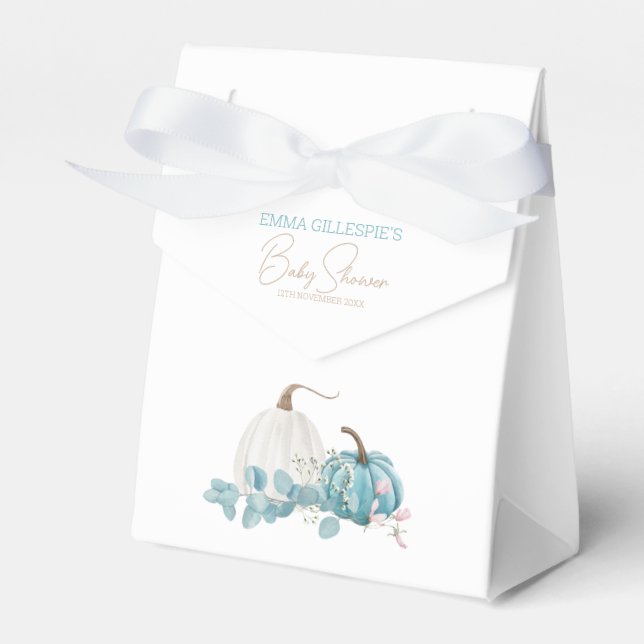 A Little Pumpkin Fall Baby Shower Favor Box (Front Side)