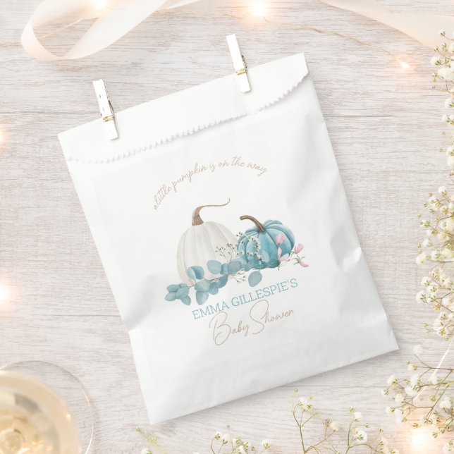A Little Pumpkin Fall Baby Shower Favour Bag (Clipped)