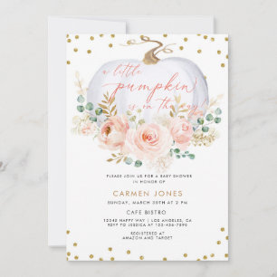 A Little Pumpkin Fall Baby Shower Gender Neutral Invitation