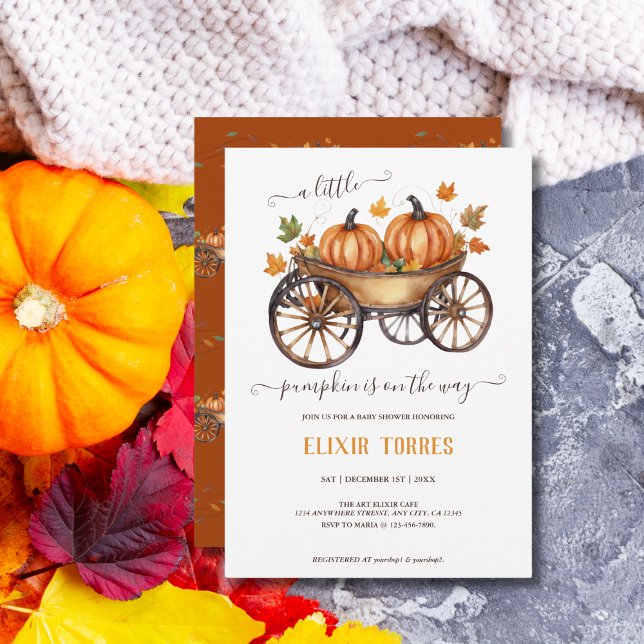 A Little Pumpkin Fall Baby Shower Gender Neutral Invitation (Creator Uploaded)