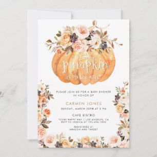 A Little Pumpkin Fall Baby Shower Gender Neutral Invitation