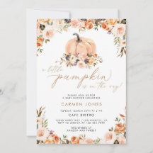 A Little Pumpkin Fall Baby Shower Invitation