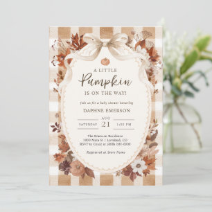 A Little Pumpkin Fall Baby Shower Invitation