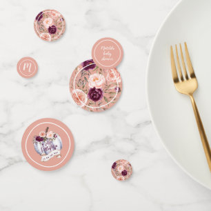 A little pumpkin fall baby shower party decor confetti