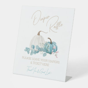 A Little Pumpkin Fall Baby Shower Pedestal Sign