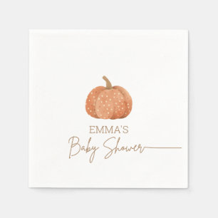 A Little Pumpkin Fall Gender Neutral Baby Shower  Napkin
