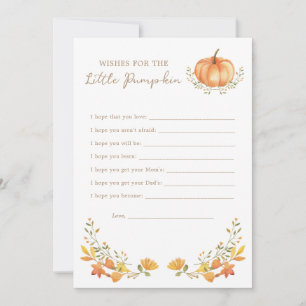 A Little Pumpkin Fall   Wishes For Baby Card