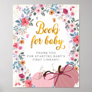 A little Pumpkin Flower Wreath Fall Book Request Poster