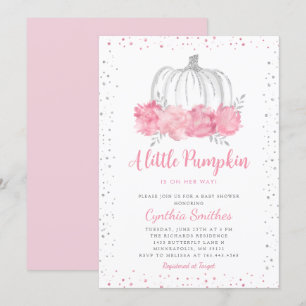 A Little Pumpkin Girl Baby Shower Invitation