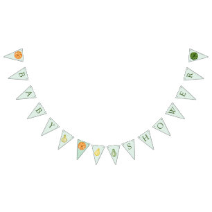 A Little Pumpkin Greenery Fall Baby Show Bunting Flags