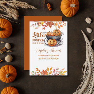 A Little Pumpkin Halloween Fall Baby Shower Enclosure Card