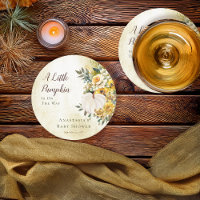 A Little Pumpkin Harvest Gold Floral Baby Shower