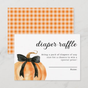 A Little Pumpkin is Almost Here Baby Shower  Enclosure Card
