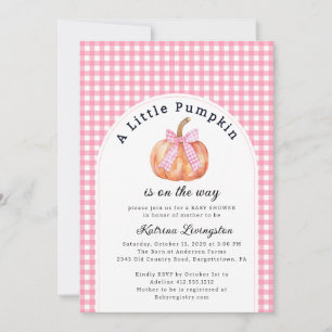 A Little Pumpkin is Almost Here Baby Shower  Invitation