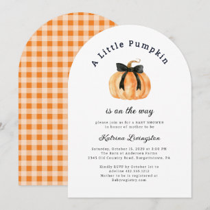 A Little Pumpkin is Almost Here Baby Shower  Invitation