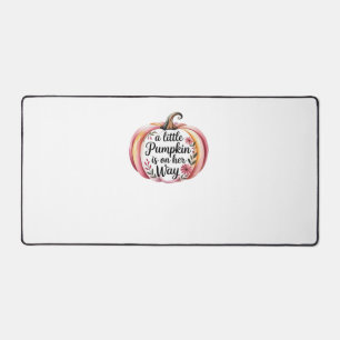 a little pumpkin is on his way Classic T-Shirt Desk Mat