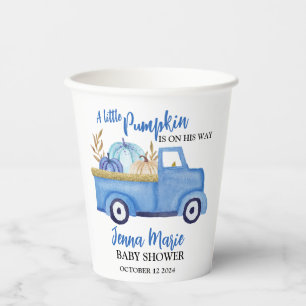 A Little Pumpkin is on his way  Paper Cups
