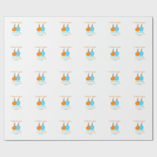 A little pumpkin is on it's way baby shower orange wrapping paper