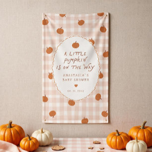 A Little Pumpkin is on the Way Baby Shower Banner