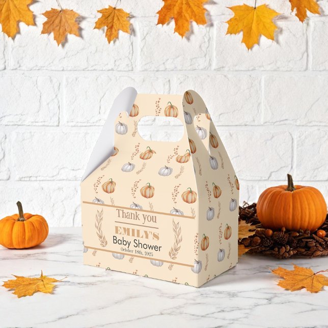 A Little Pumpkin is on the Way - Baby Shower Favor Box (Creator Uploaded)