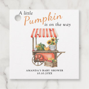 A Little Pumpkin is on the way Baby Shower Favour Tags