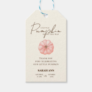 A Little Pumpkin Is On The Way Baby Shower  Gift Tags