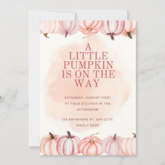 A Little Pumpkin is on the Way Baby Shower Invitat Invitation